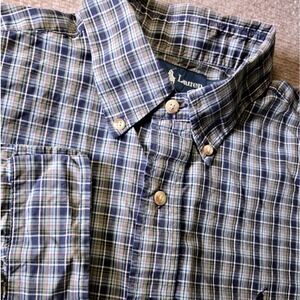 Ralph Lauren Classic Fit Plaid Button Down Shirt Mens Large Blue Green Purple L